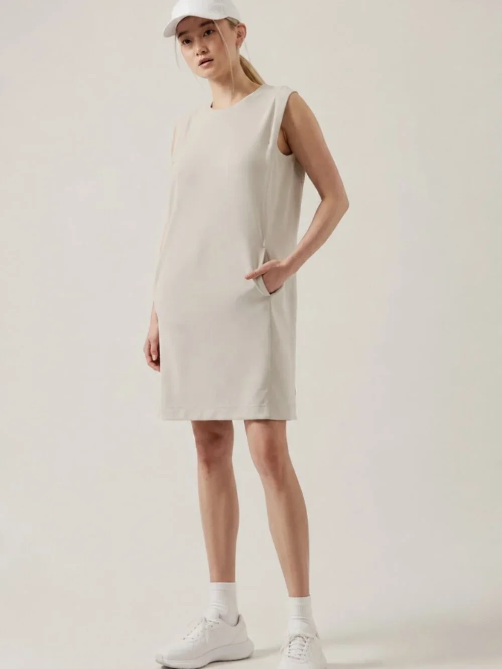 Athleta Seasoft Tank Dress Abalone Grey Size 1X